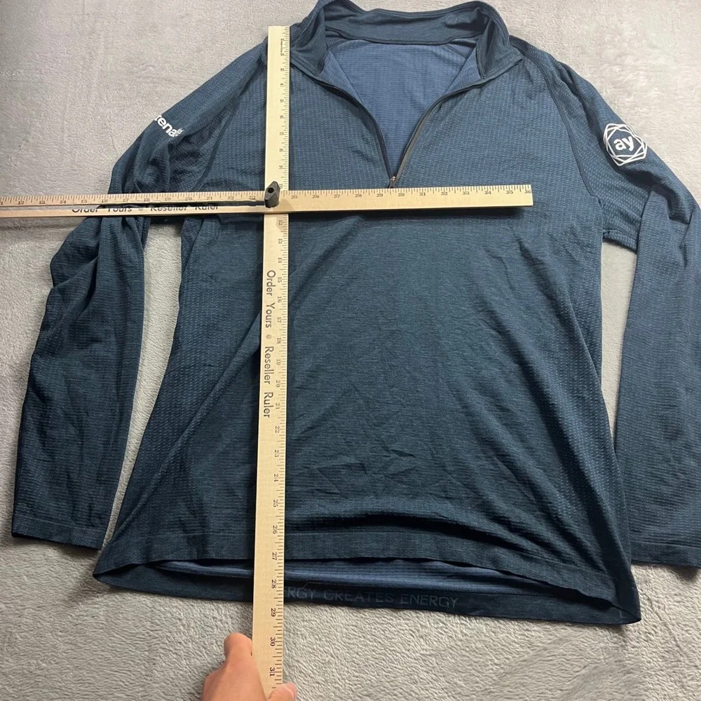 Lululemon Mens Metal Vent Tech Half-Zip Pullover Blue Heathered Size XL